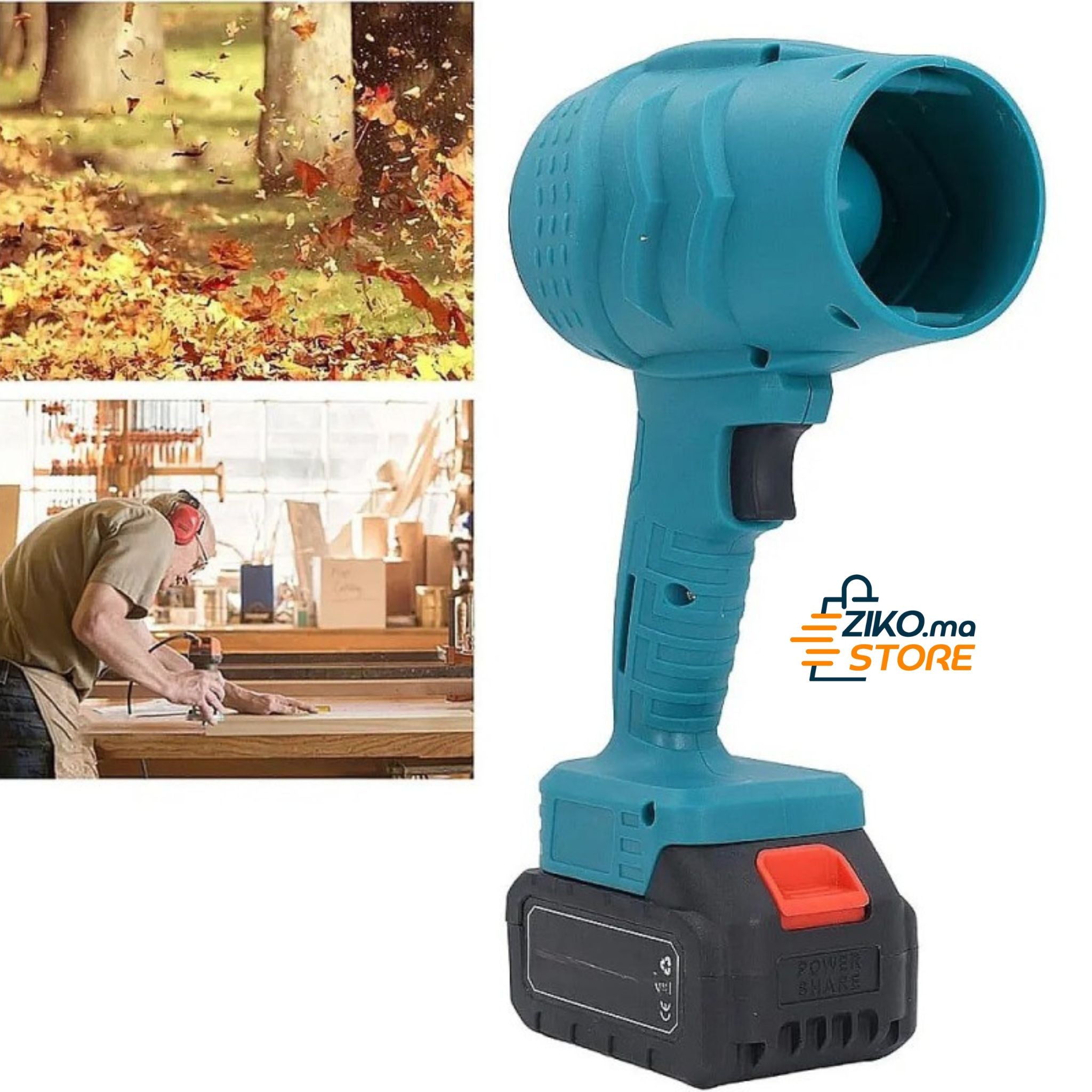 Souffleur Turbo Jet sans Fil Haute Puissance à Vitesse Réglable avec Batterie 21V