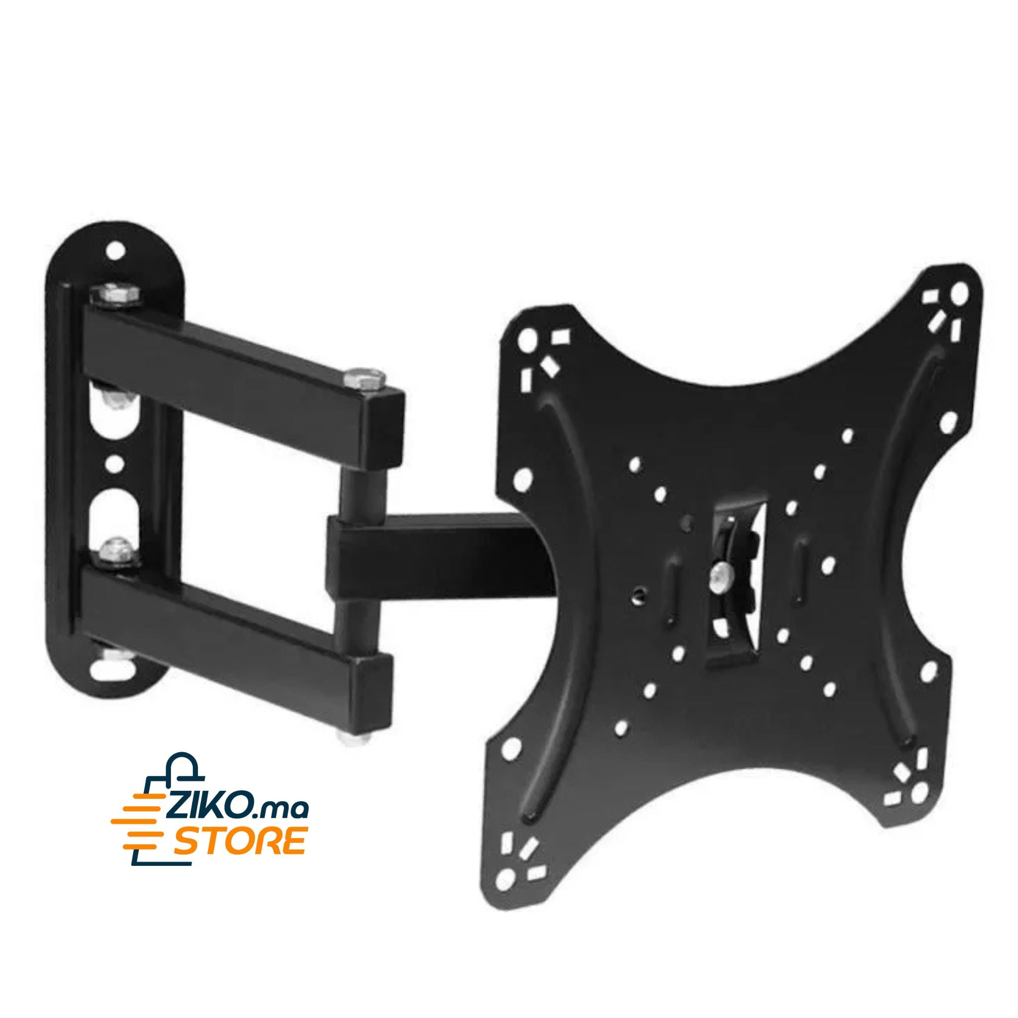 Support Mural TV Inclinable et Orientable à 180° pour Écrans 14"- 42" (VESA 200x200)